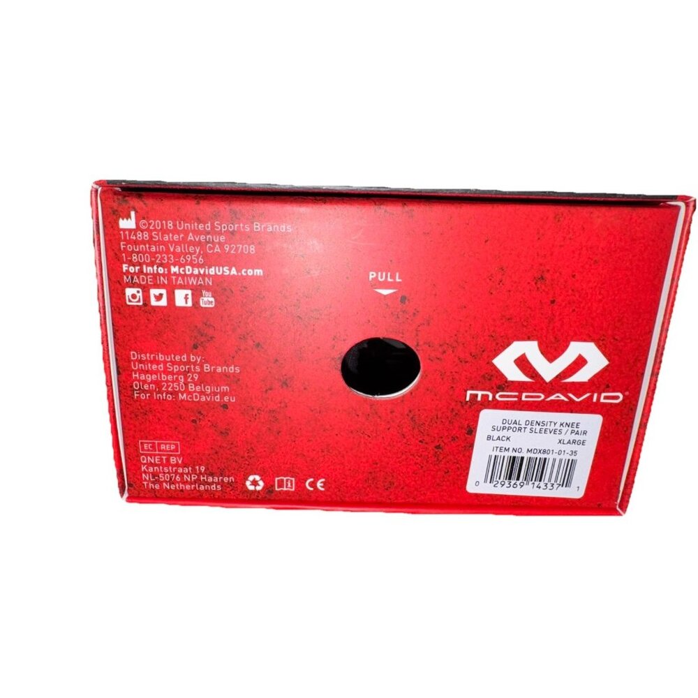 McDavid X Dual Density Knee Support Sleeves Pair Black XL MDX801-01-35 - Picture 5 of 10